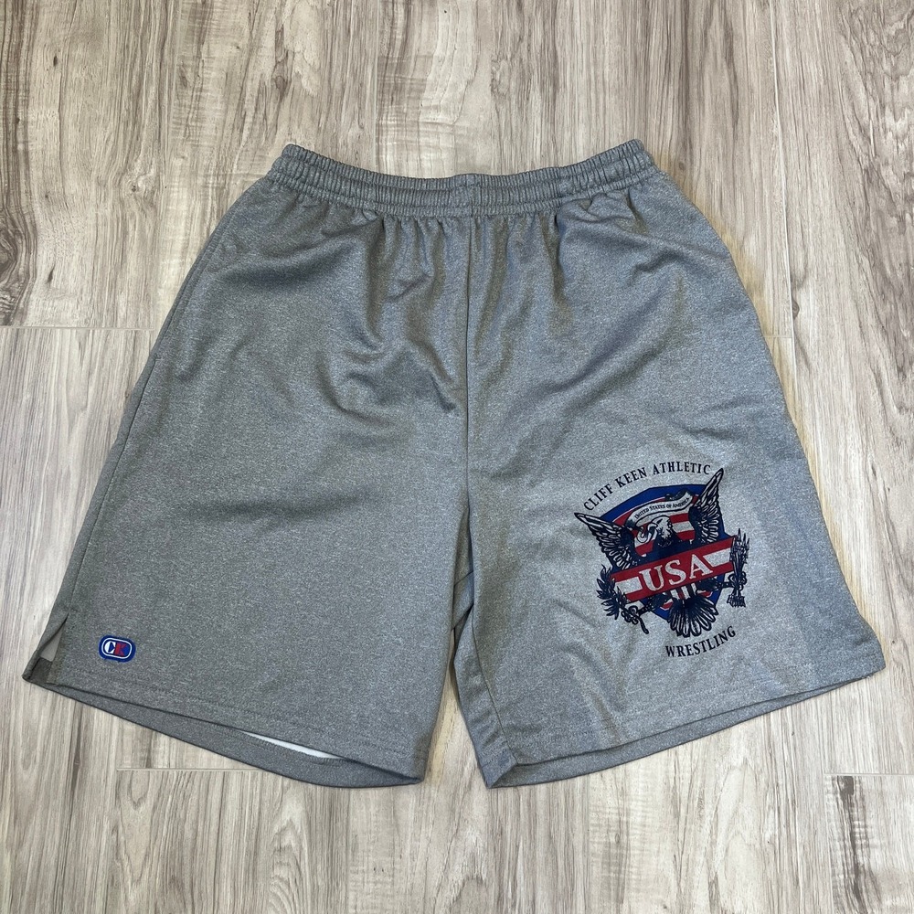 Cliff Keen Historic Eagle Xtreme Fleece Wrestling Shorts Size Youth XL